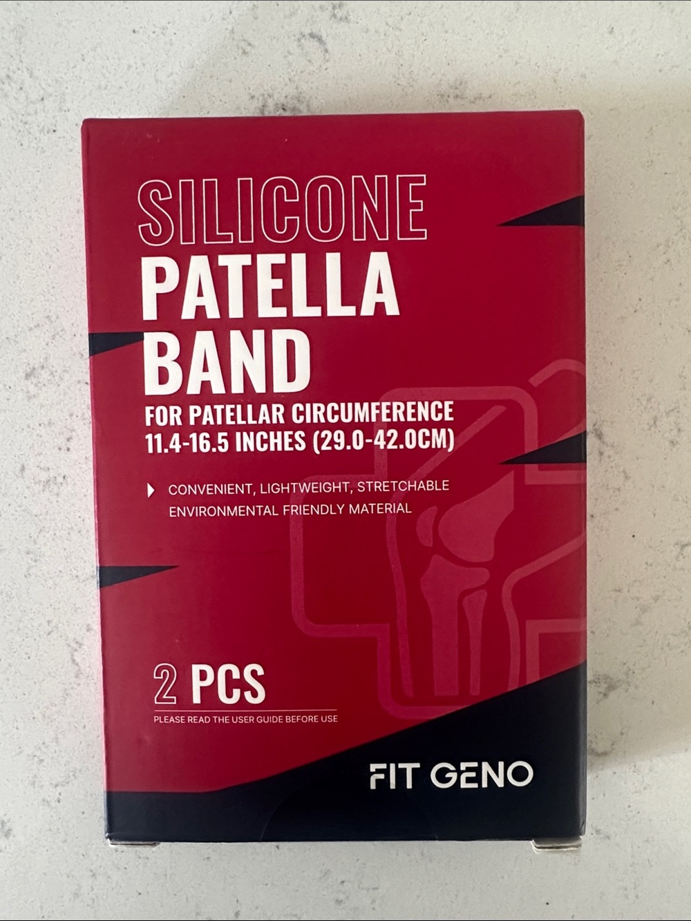 FIT GENO Silicone Patella Band - Red